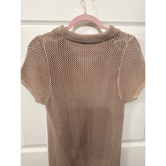 NWT Young, Fabulous,& Broke Faye Crochet Maxi Dress in Sandstone Mineral Wash, S - Picture 13 of 15